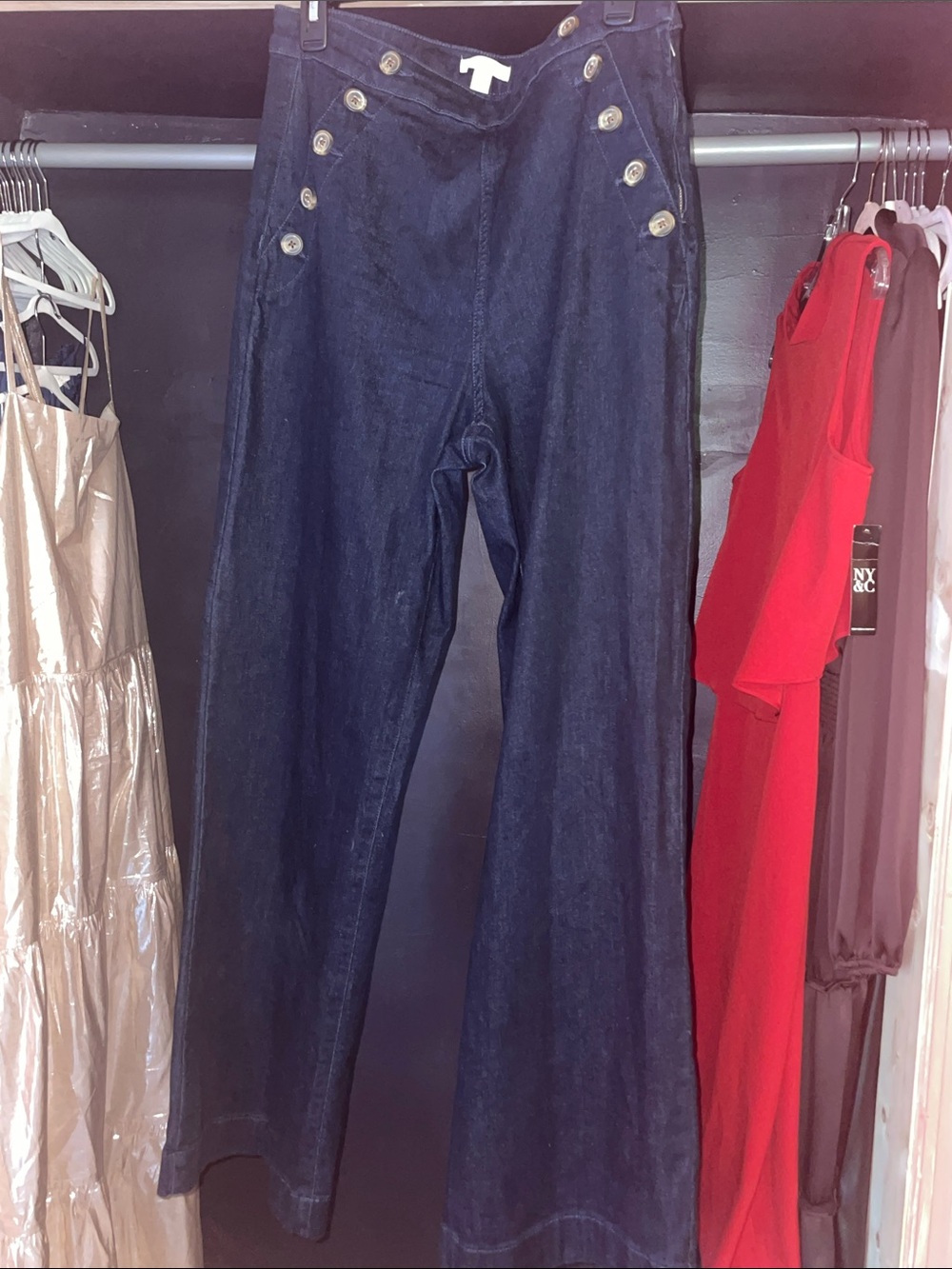 Lauren Conrad Sailor wide leg jeans